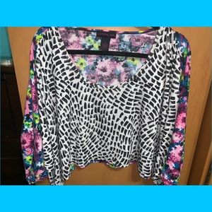 Material Girl Two sided Floral Crop Top Size Small